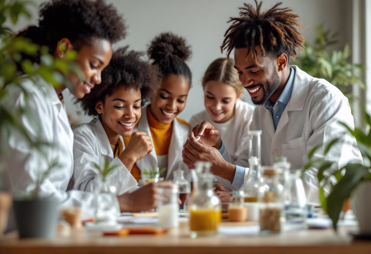 image of science experiment for a k12 school