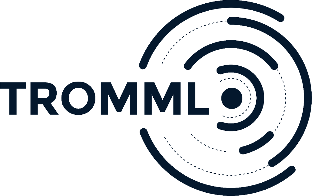 Tromml company logo in blue branding