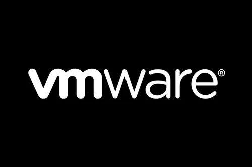 VMware logo in white on a black background.