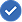 Blue circular icon with a white checkmark inside.