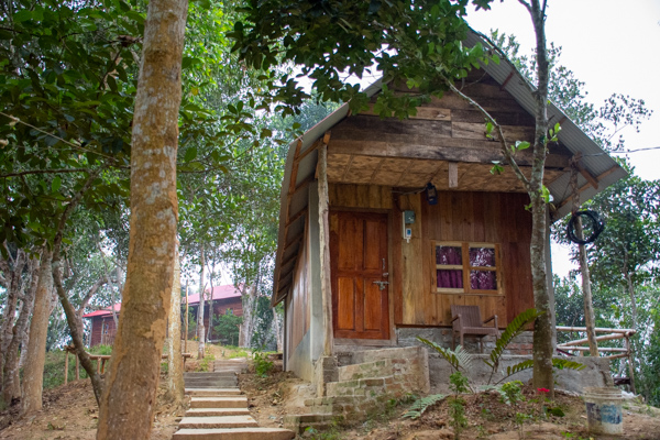 View of a eco lodge.