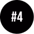 White text '#4' on a black background.