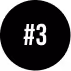 White number sign followed by the digit three on a black background.