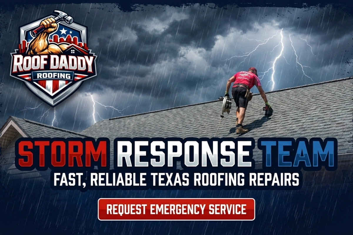 Professional storm damage roofing service in Houston