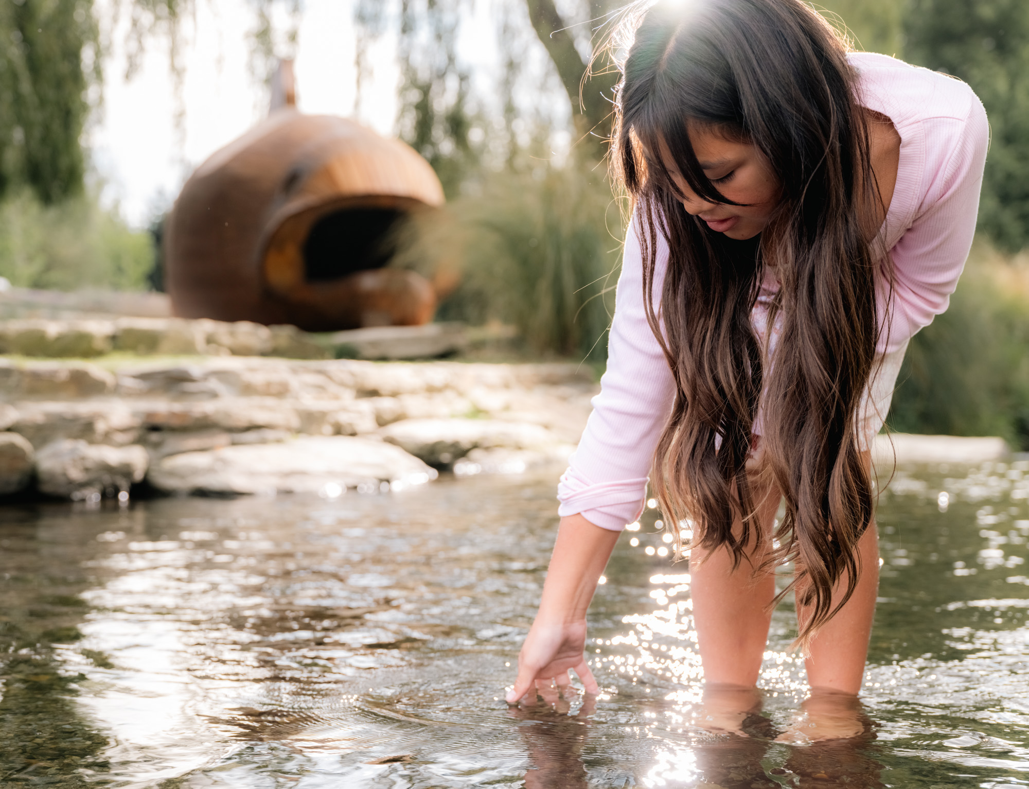 Commercial photograph of a woman at Ayrburn, NZ.