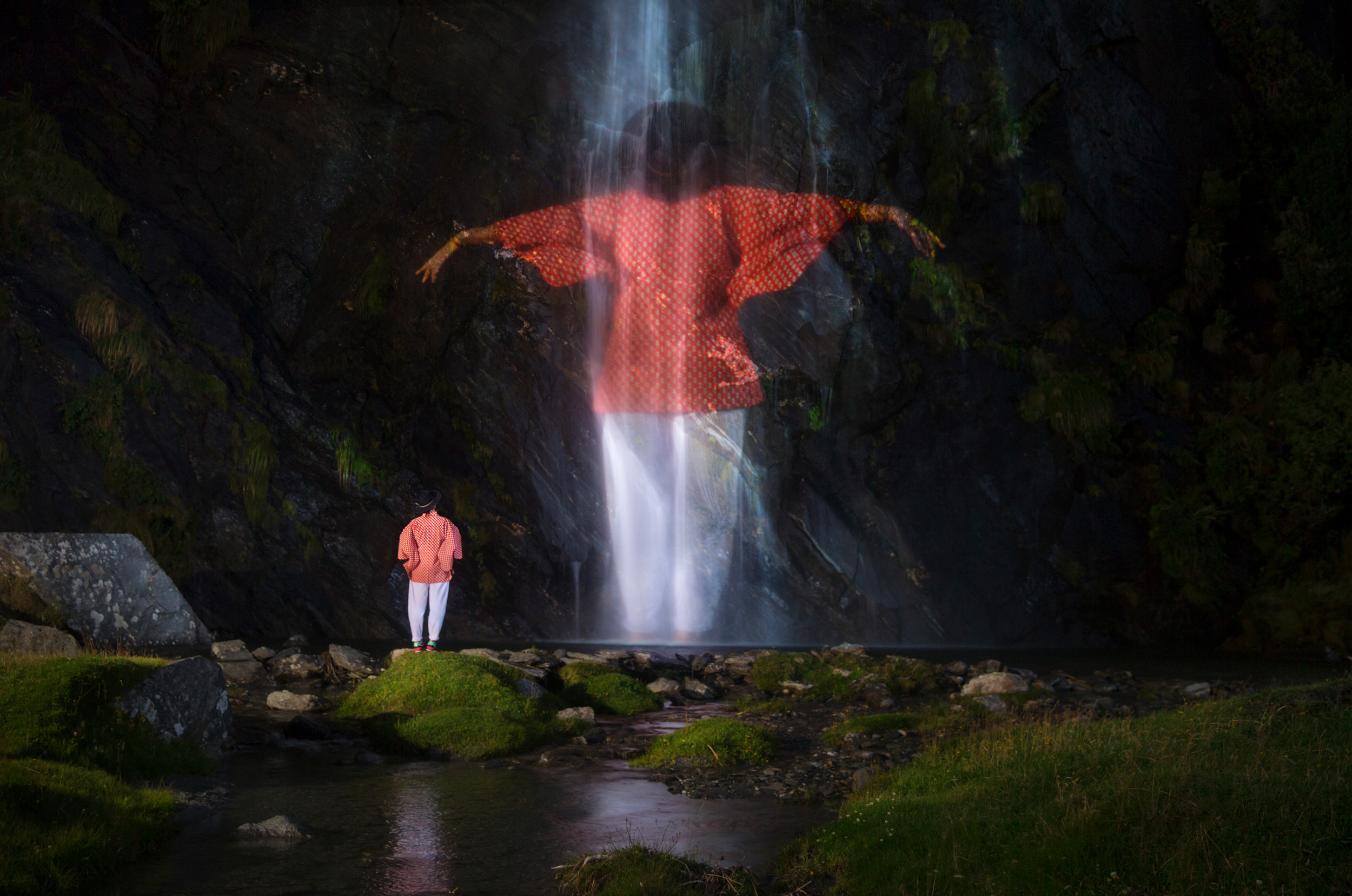 Art photography, projection. New Zealand.