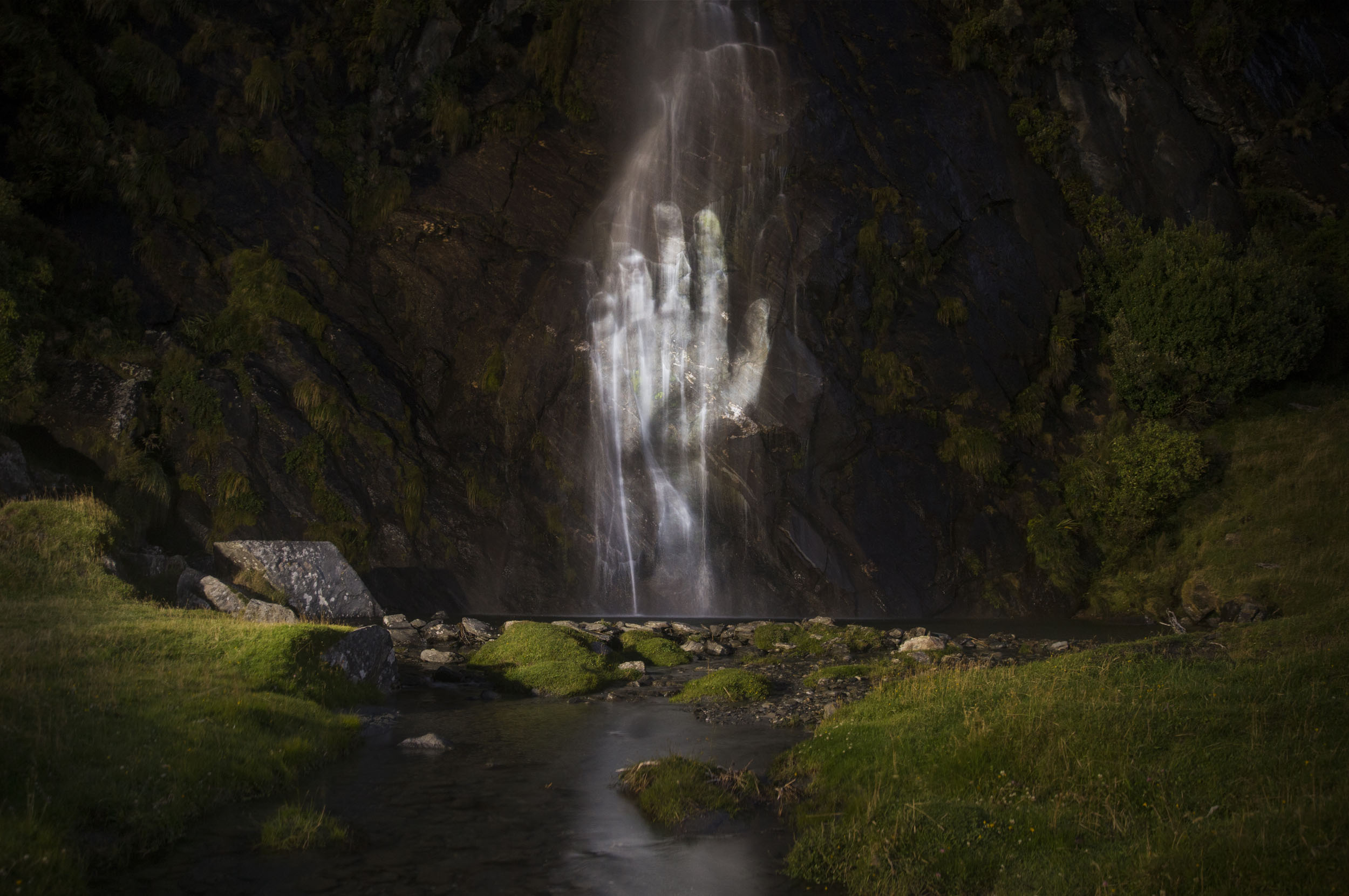 Art photography, projection. New Zealand.