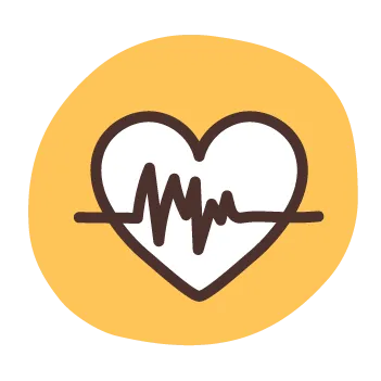 Icon of healthy heartbeat
