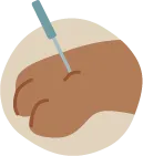 Icon of paw receiving acupuncture