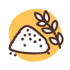 Icon of carbohydrates showing wheat.
