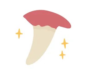 Icon of healthy dental, a canine tooth surrounded by sparkles