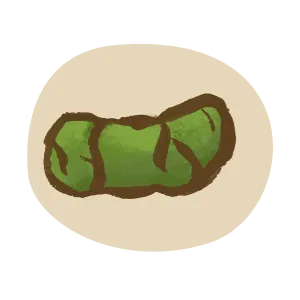 Icon of green cat poo
