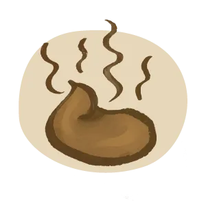 Icon of a very odorous cat poo