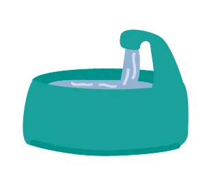 Icon of fresh flowing water fountain