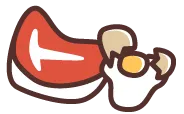 Red meat and egg icon
