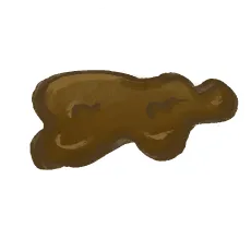Brown or dark cat vomit icon