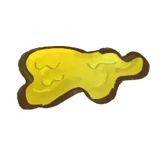Yellow cat vomit icon