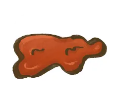 Red, pink or bloody cat vomit icon