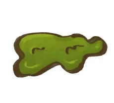 Green cat vomit icon
