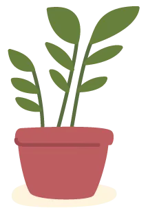 Illustrated icon of an indoor house plant