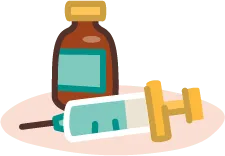 an illustration demonstrating arthritis injections