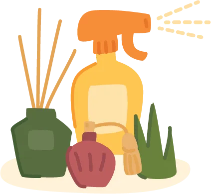 an illustration of common environmental allergens for itchy dogs