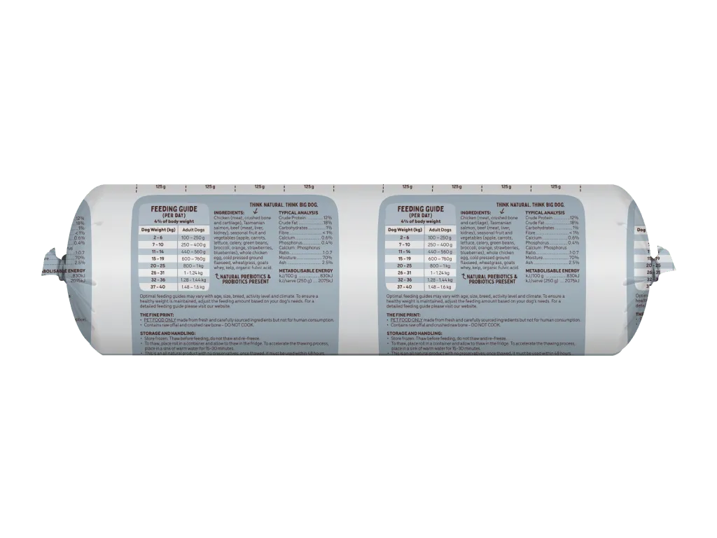 An Active Raw Diet Bulk Roll.