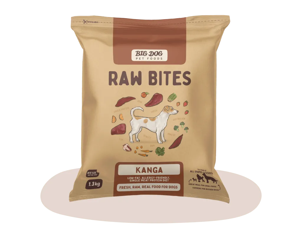 A bag of Kangaroo Raw Bites.