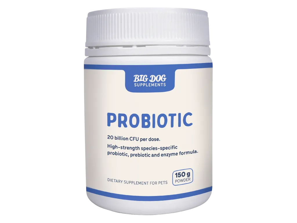 The front of a jar of Natural Probiotics for Pets.