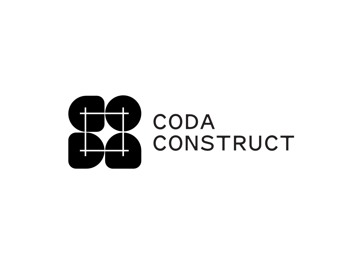Logo of Coda Construct with stylized black shapes forming a square pattern.
