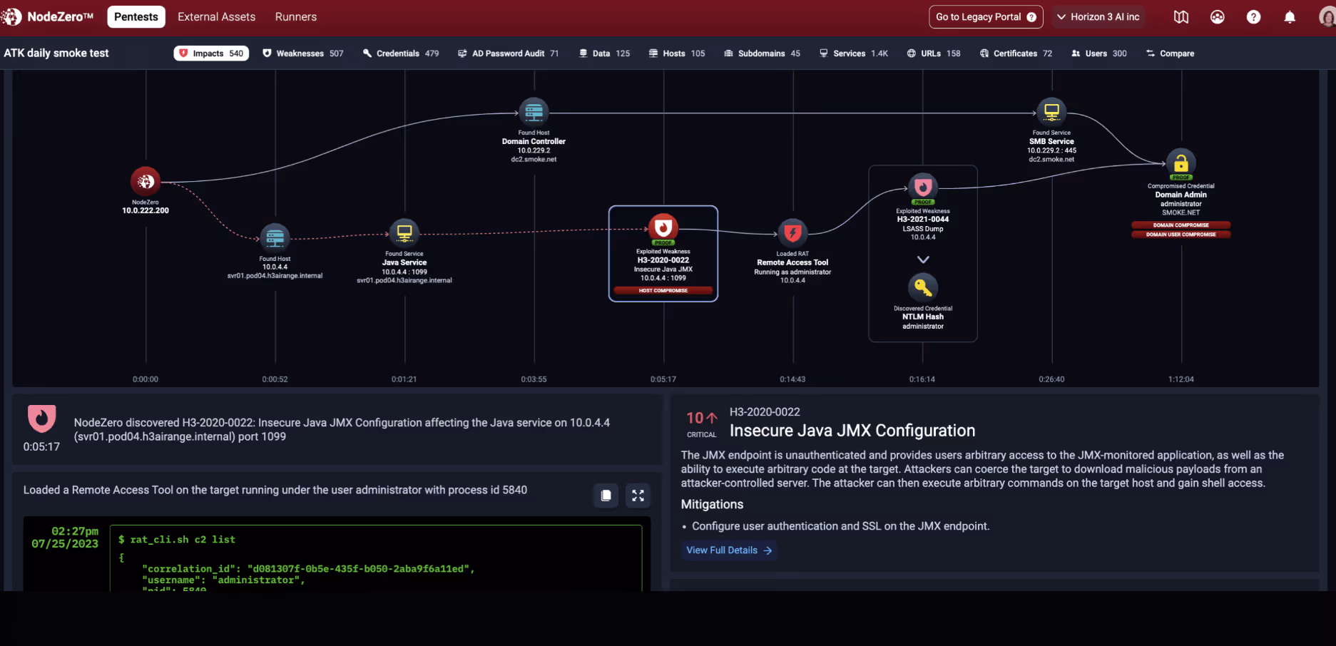 NodeZero Adversarial Exposure Validation (AEV) Tool