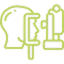 Green leaf with a circular arrow around it symbolizing recycling or eco-friendly process.