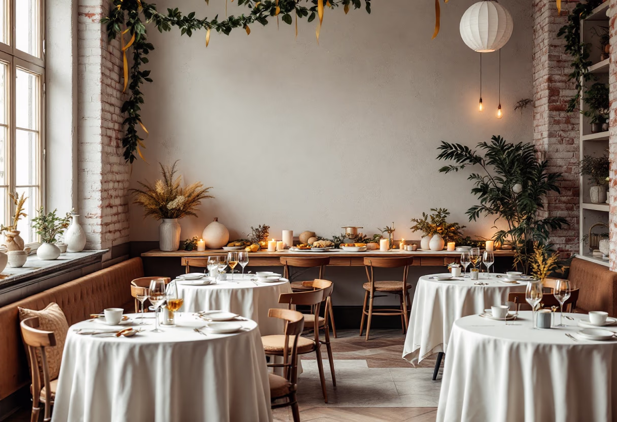 [background image] image of party decorations (for an italian restaurant)