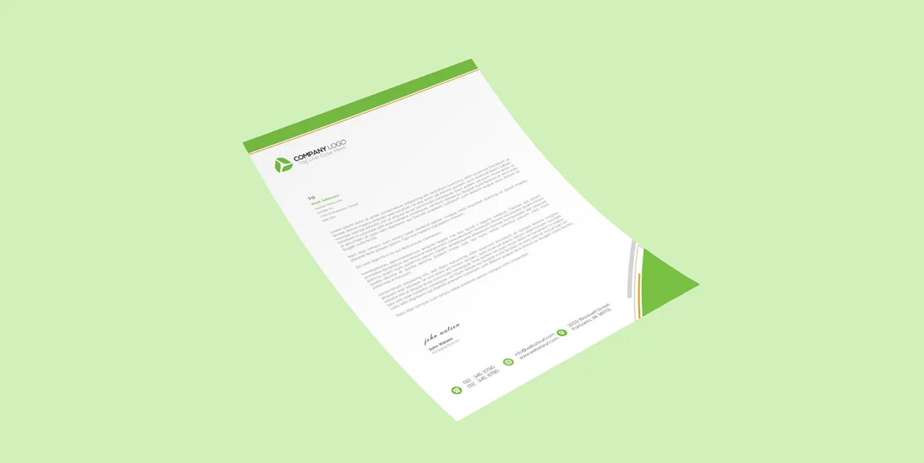 Corporate letterhead design services