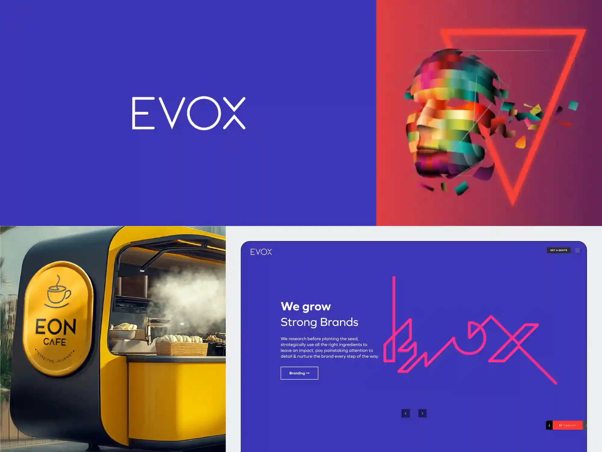 Screenshot of Evox Website