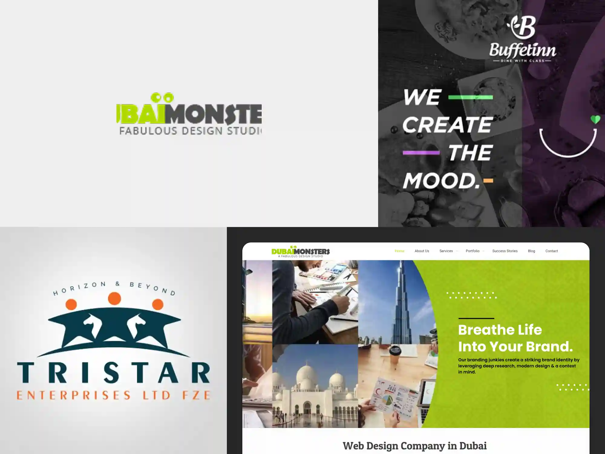 Homepage of Dubai Monsters Website