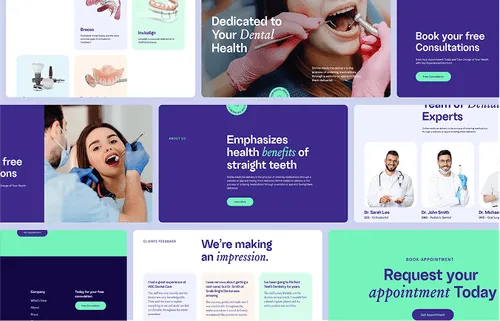 Trendy dental website design examples