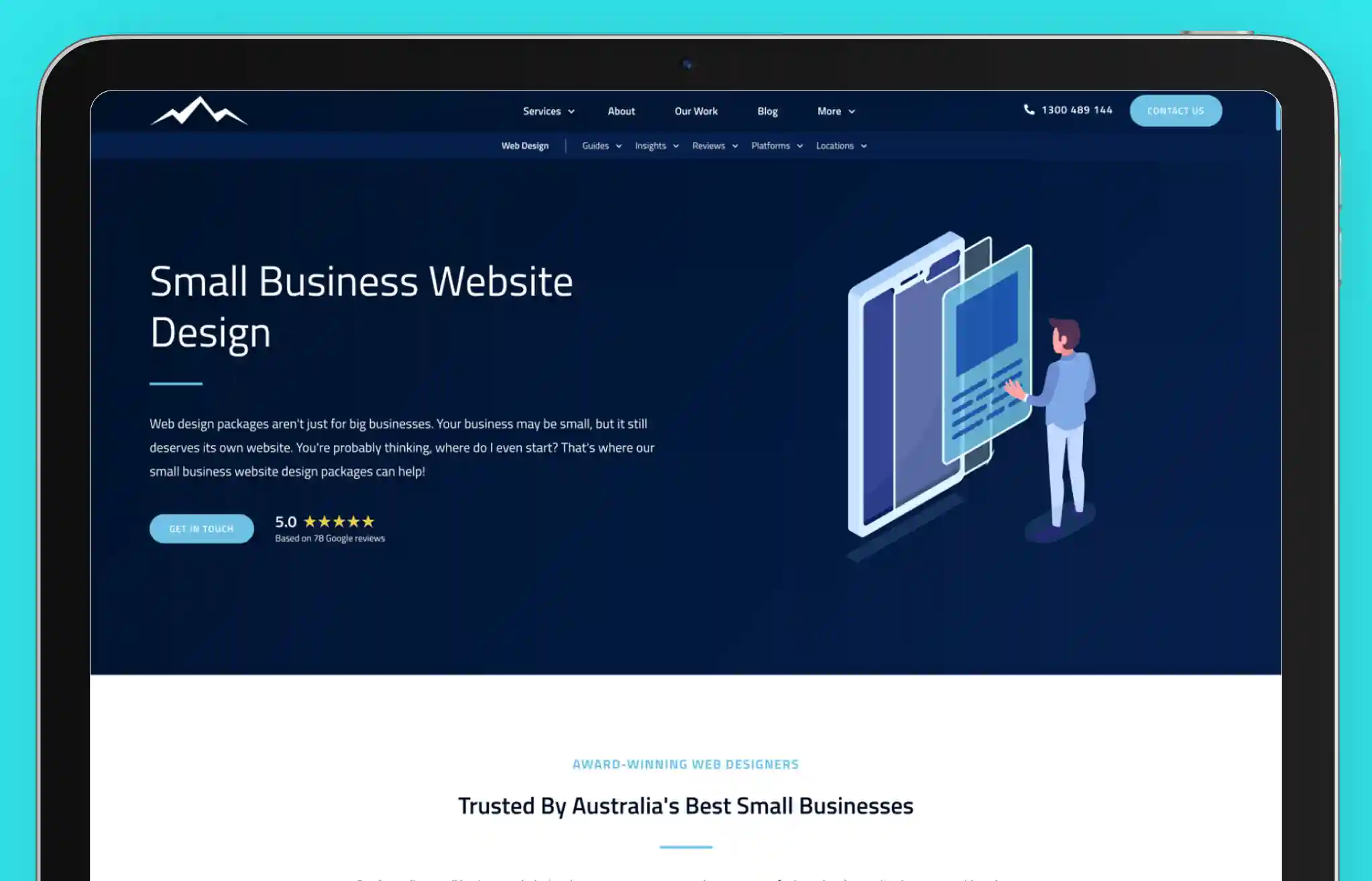 small business website clean design