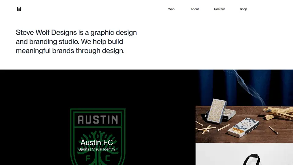 portfolio website example - stevewolf.co