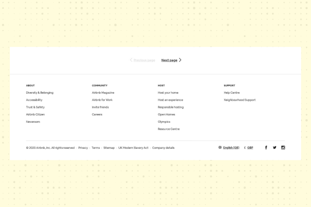 Footer Navigation