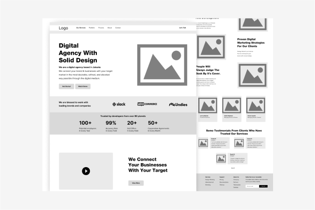 Social Media App Wireframes