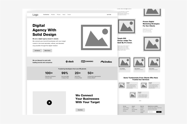 Digital Marketing Agency Wireframe
