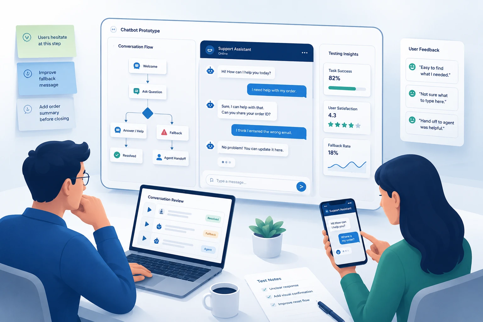 chatbot ux usability testing