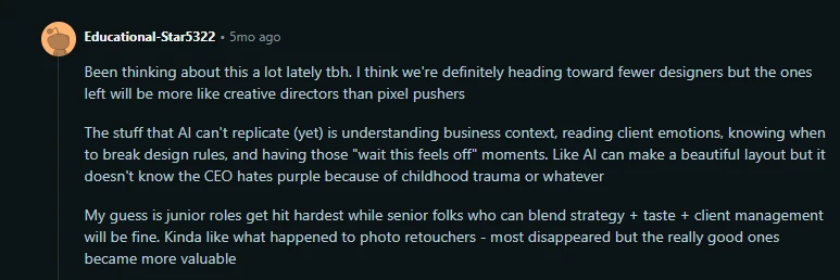 designer ai role commentary quote