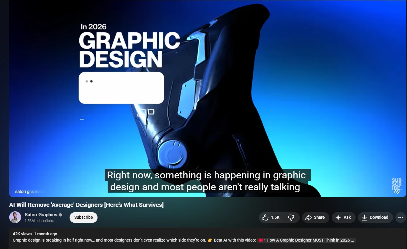 graphic design 2026 ai video thumbnail