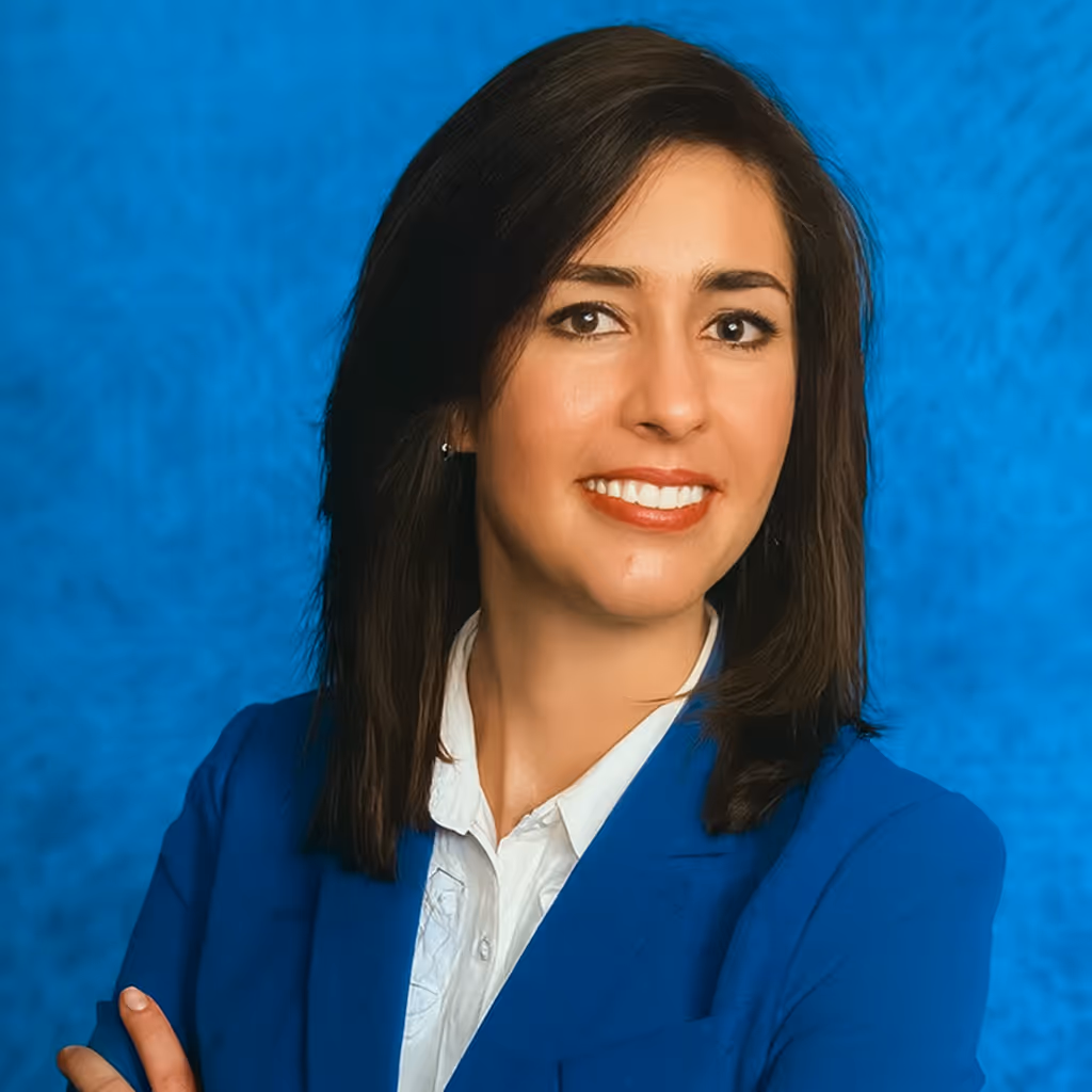 Portrait of Dr. Anna Gazu, cosmetic dentist at Marvel Dental Practice in Clifton, NJ