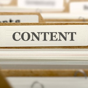 File folder tab labeled 'CONTENT' among other blurred tabs.