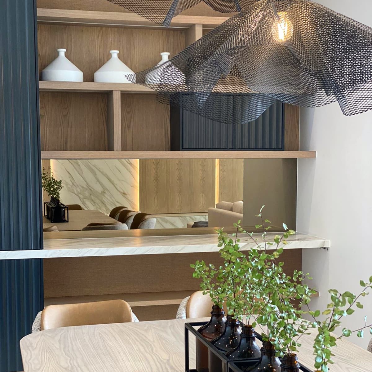 Black Bloom Pendants over a kitchen Island in  Sponsored Drakenzicht estate in Paarl