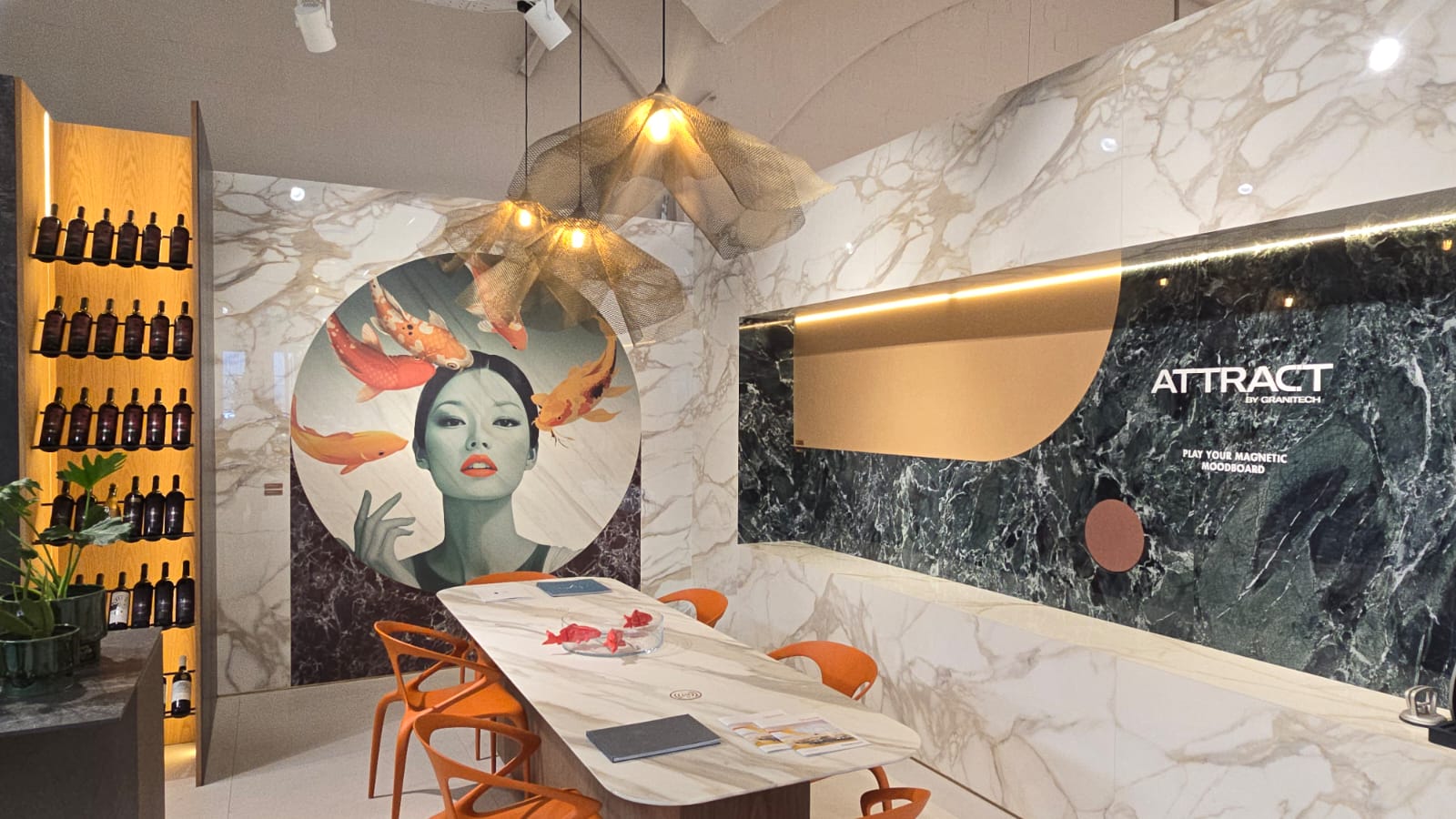 Different angle of our bloom bespoke pendants at Studio Masson in Paarden Eiland