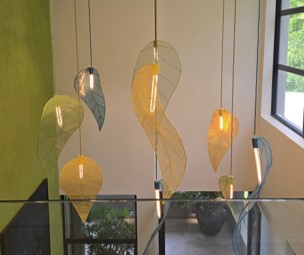Double Volume Leaf lights at a house in Paarl
